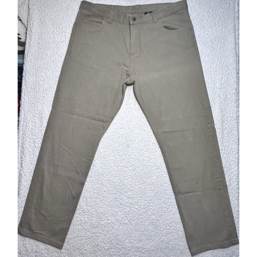 Dearborn Denim Men's Khaki Tan Jeans Pants Size 40 Stretch Made In Chicago USA